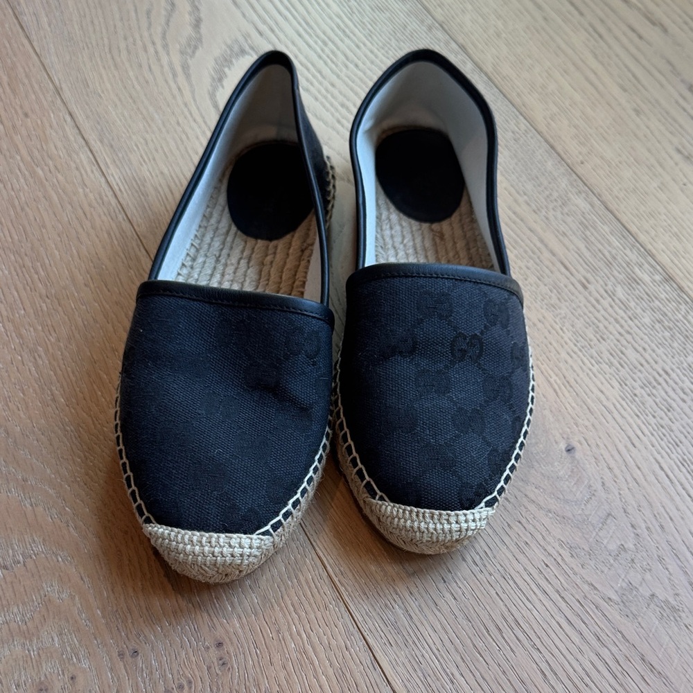 Gucci Black Espadrille Shoes